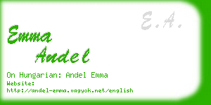 emma andel business card